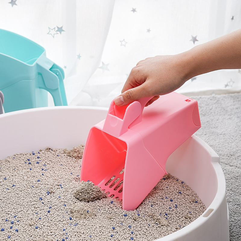 Cat Litter Shovel Integrated Pet Portable Trash Can Large Toilet Pickup Garbage Bag