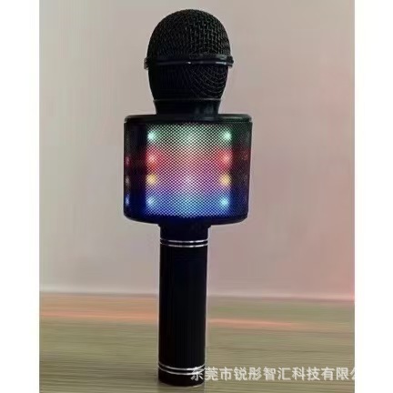 WS858 micrófono de audio inalámbrico micrófono doméstico k canción nacional bluetooth familia niños en una caja de altavoces