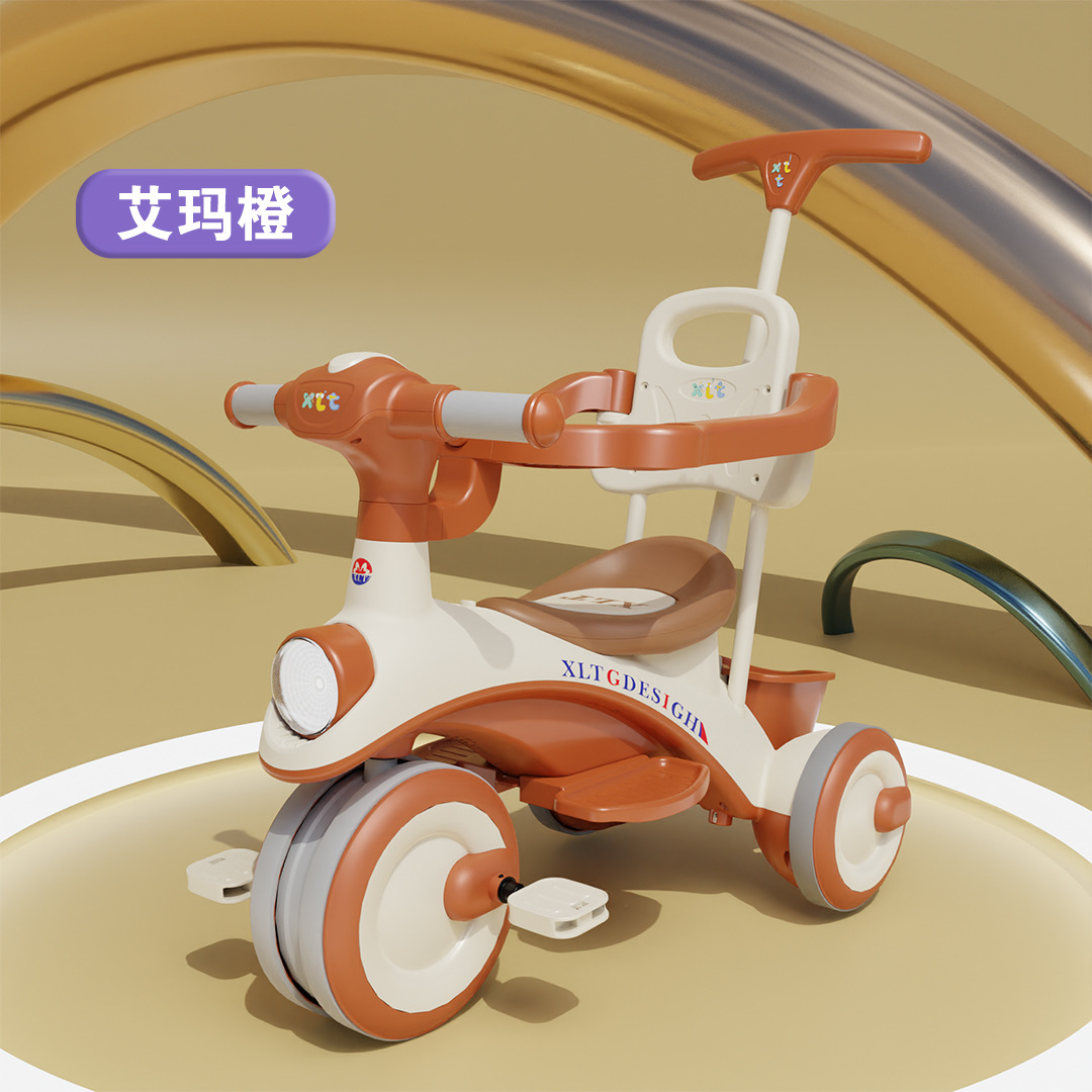 Triciclo para niños, bicicleta 1-2-3 a 6 años, bicicleta de pedales para niños, cochecito para bebés, cochecito para bebés