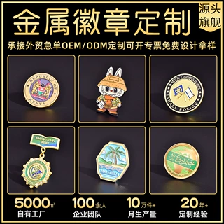 金属徽章定制仿珐琅烤漆滴胶胸针企业司徽纪念礼品LOGO来图打样
