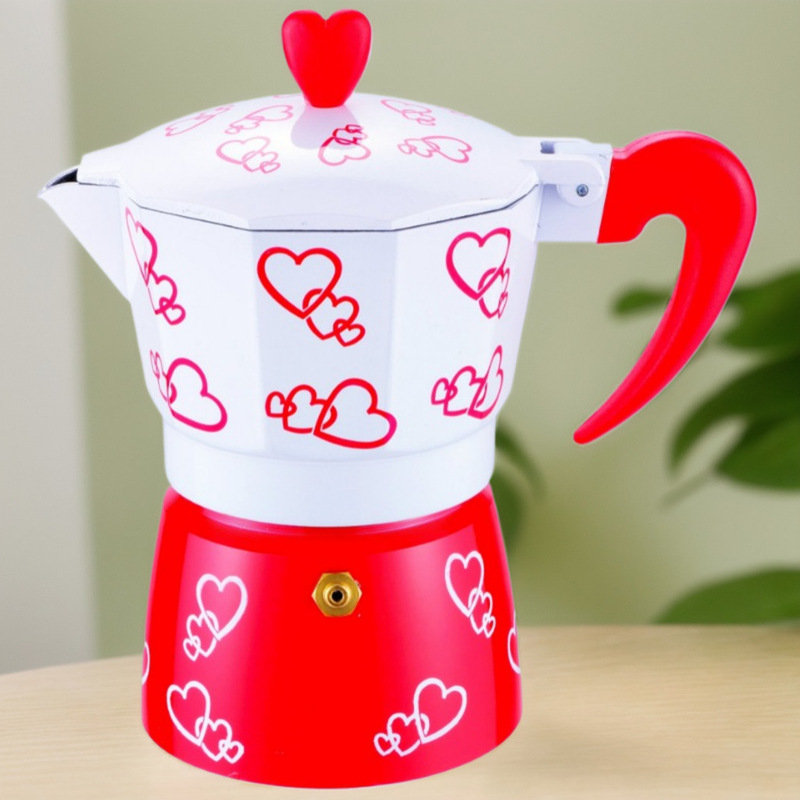 Aluminum Moka Pot Coffee Maker, Convenient Turkish Espresso Machine, Hand-Brewed Home-Use Small Moka Pot, Portable