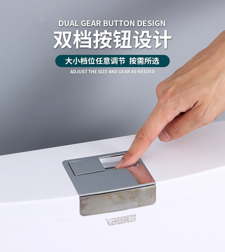 Wall-mounted toilet, flushing tank, squat toilet, thickened water tank, silent double-button water pump for household bathroom undefined