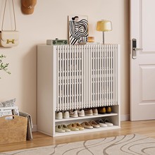 实木鞋柜家用门口收纳柜一体靠墙入户门玄关柜走廊2025新款包安装