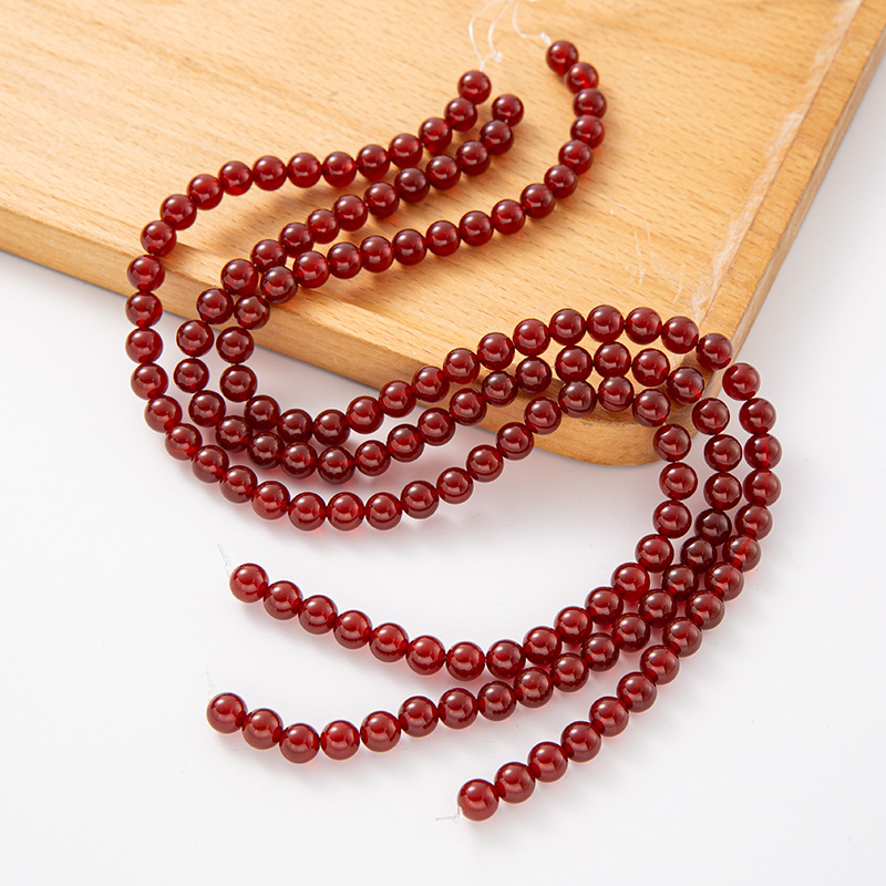 Precio de fábrica de 7A perlas de Buda naturales ágata rojo a granel diy accesorios de joyería perlas de ágata negro perlas semiacabadas