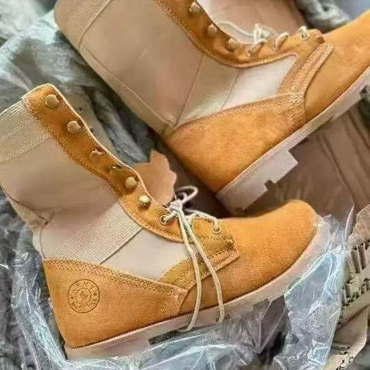 Botas tácticas de combate, arena negra y alta, correa delantera antideslizante, caballero del desierto, botas Martín image 5