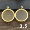 Lotus head round 3.5 double sided gold