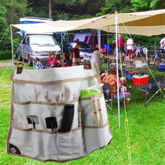 Shenzhen Factory Outdoor Camping Tableware Storage Bag Portable BBQ Picnic Cooking Utensil Storage Bag Hanging Organizer