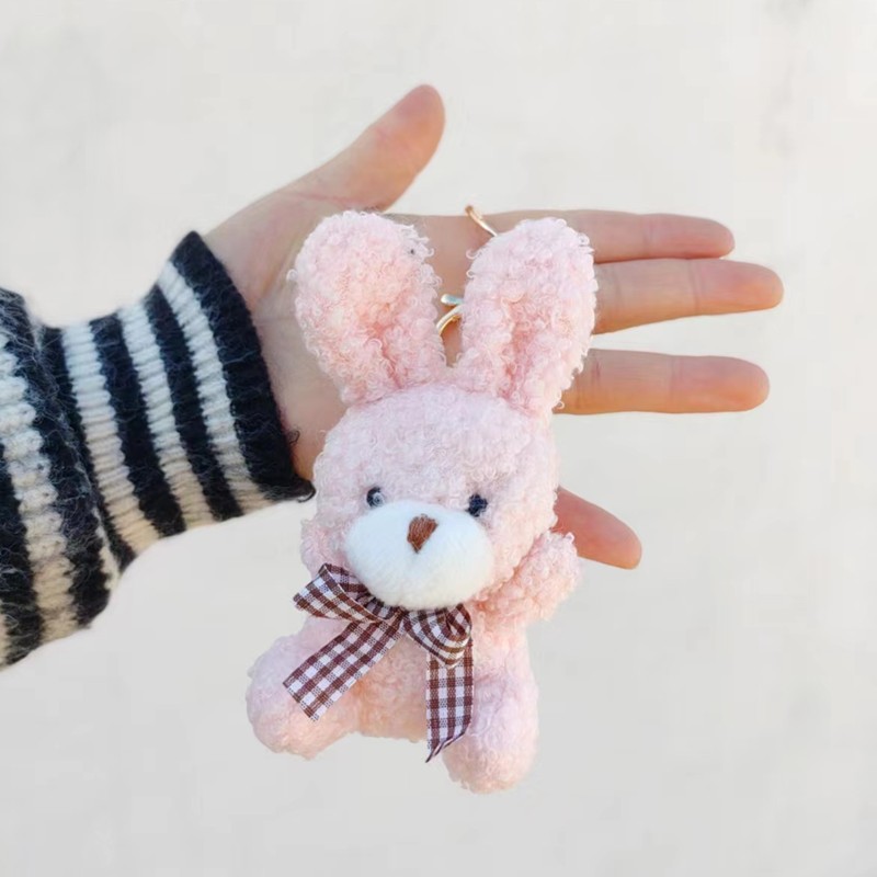50g Weight Bag Pendant, Keychain Classification 1 Piece Quantity Daily Occasion PP cotton, Plush Material Rabbit, Knot, Bowtie Pattern Unisex Gender Cute Style 1 Piece Rabbit Knot Bowtie Bag Pendant Keychain PP Cotton Plush Unisex Cute Bag Pendant Keychain 2
