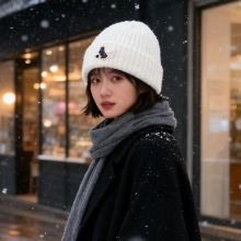 ‌2025秋冬新款韩版休闲百搭毛线针织帽女显小脸保暖潮流包头帽子