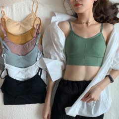 跨境646美背背心式吊帶裹胸少女學生防走光外穿打底抹胸內衣