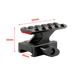 Z-type heightening guide extension 21 Turn 21mm bracket aluminum alloy guide T1 aiming heightening guide