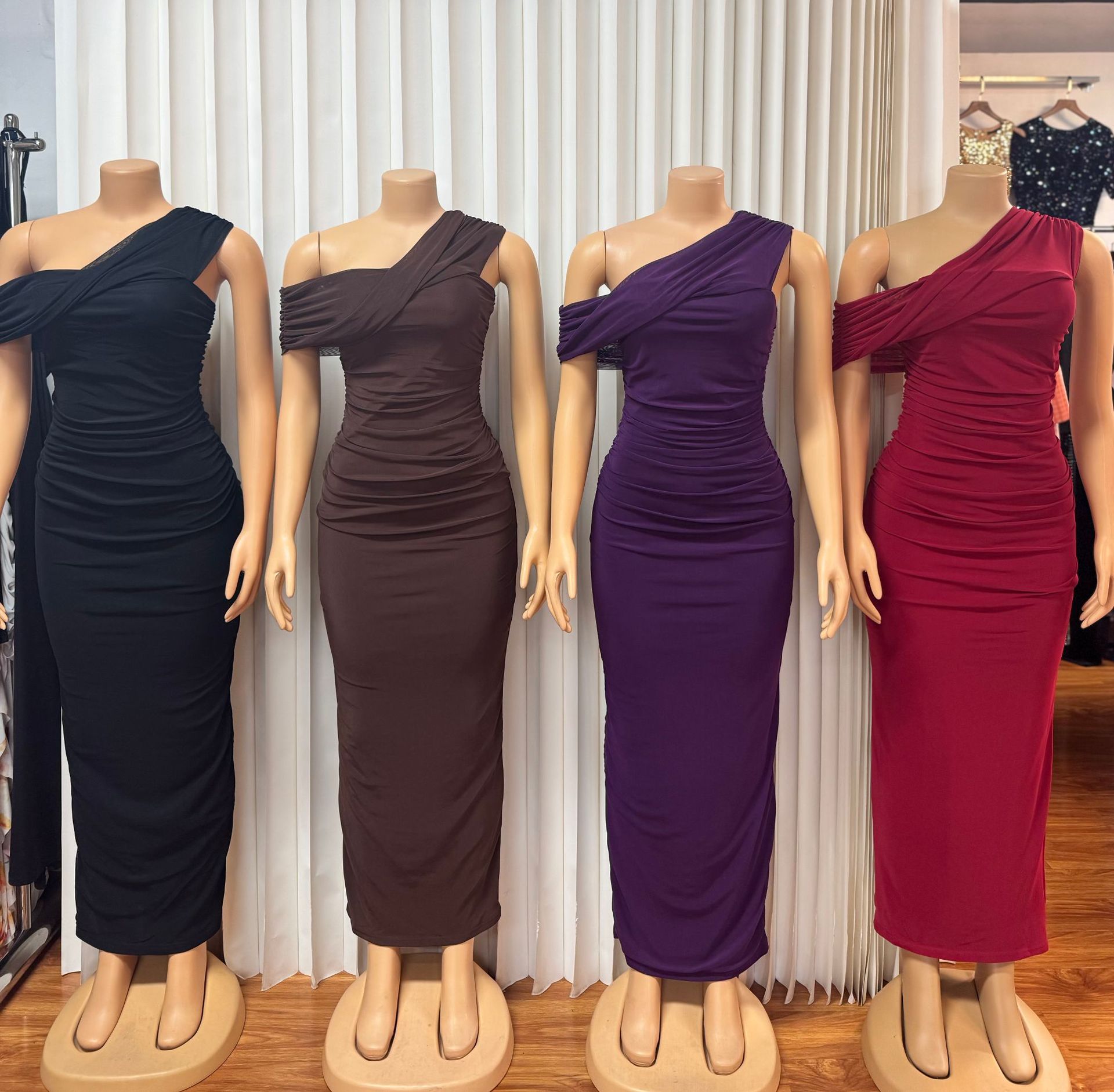 Summer Sexy Elegant Backless Slit High Waisted Evening Dress For Women Style Banquet Dress_ecoleips.com