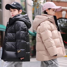 巴拉中大童兒童羽絨服男童加厚2023韓版洋氣女孩冬季短款加厚外套