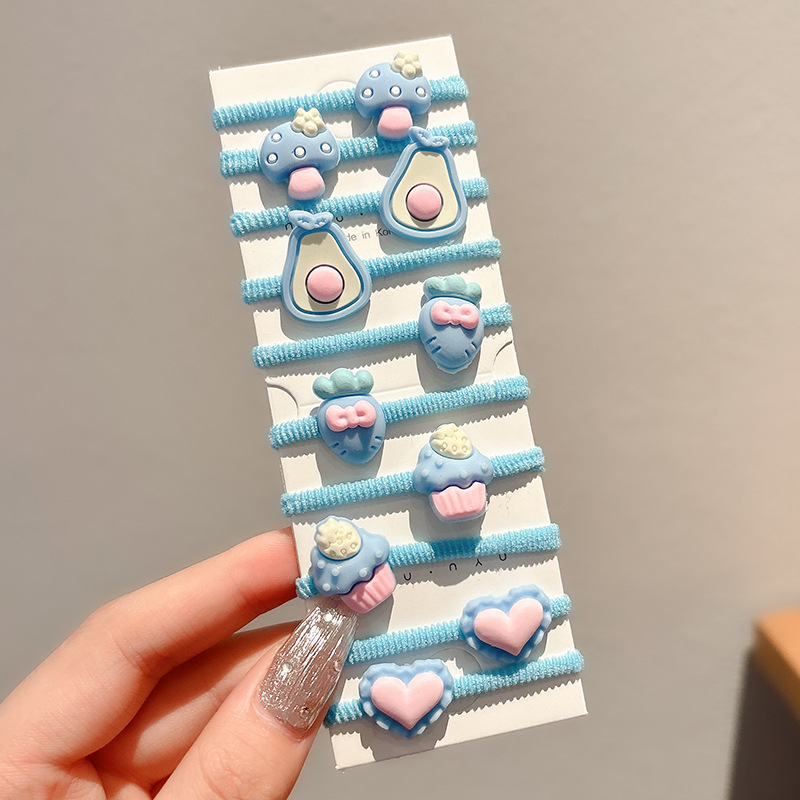 Caricatura encantadora anillo de pelo pulgar no daña el cabello de los niños correa de correa pequeña cuerda de cabello para niñas cuerda de cabello