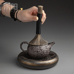 PK7J Tea Ceremony Six Gentlemen Set, Kung Fu Tea Utensil Accessories, Household Tea Set with Ebony Solid Wood Tea Tongs, Tea Spoon, and Tea Needle