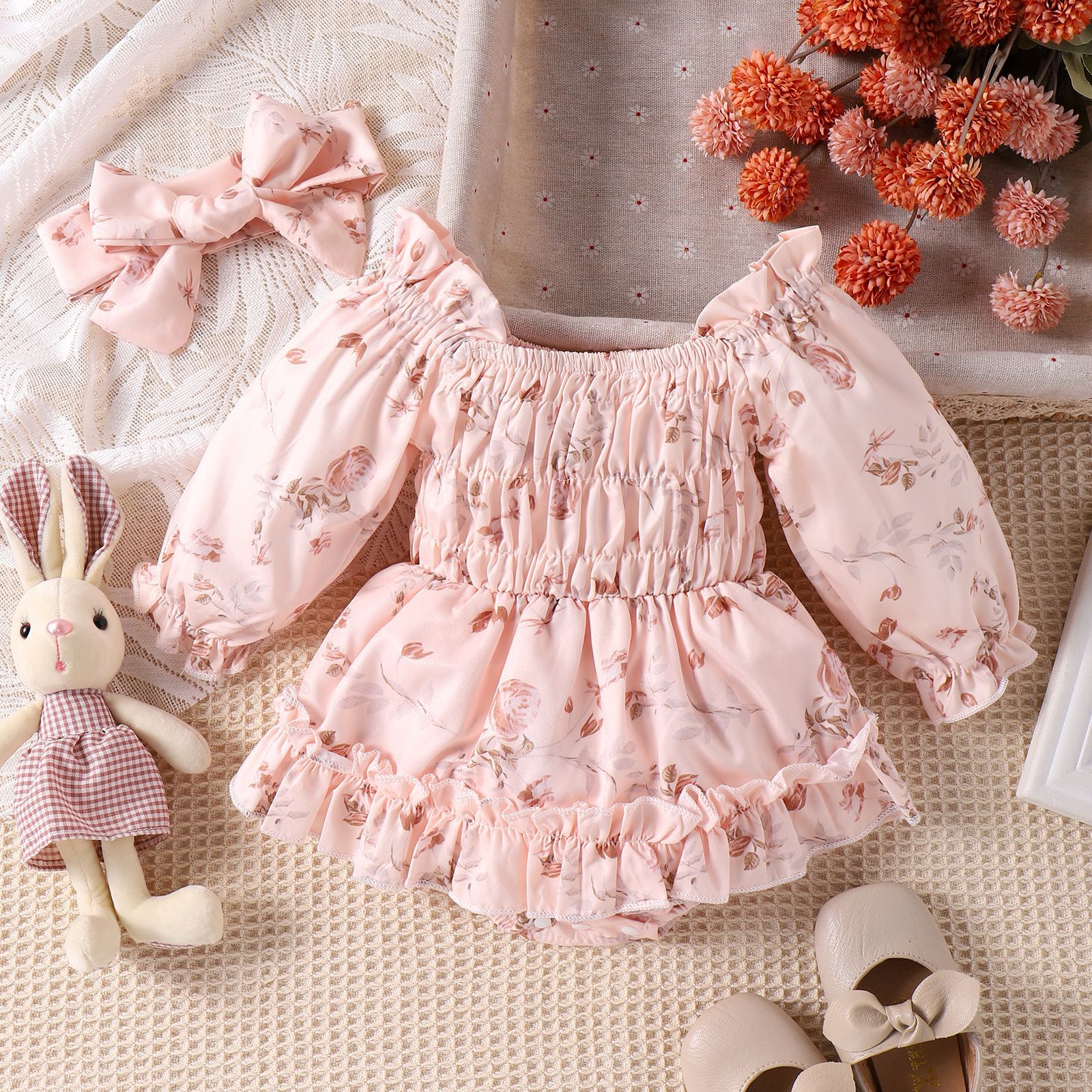 2023 autumn new baby children's apricot...