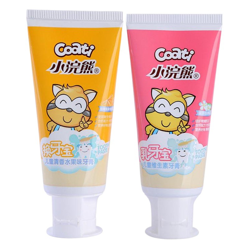 Wholesale Little Raccoon Children's Toothpaste for Kids Aged 3-6-12, Anti-Cavity, Fluoride-Free, Strawberry Flavor, Fruit Flavor, Supermarket Wholesale