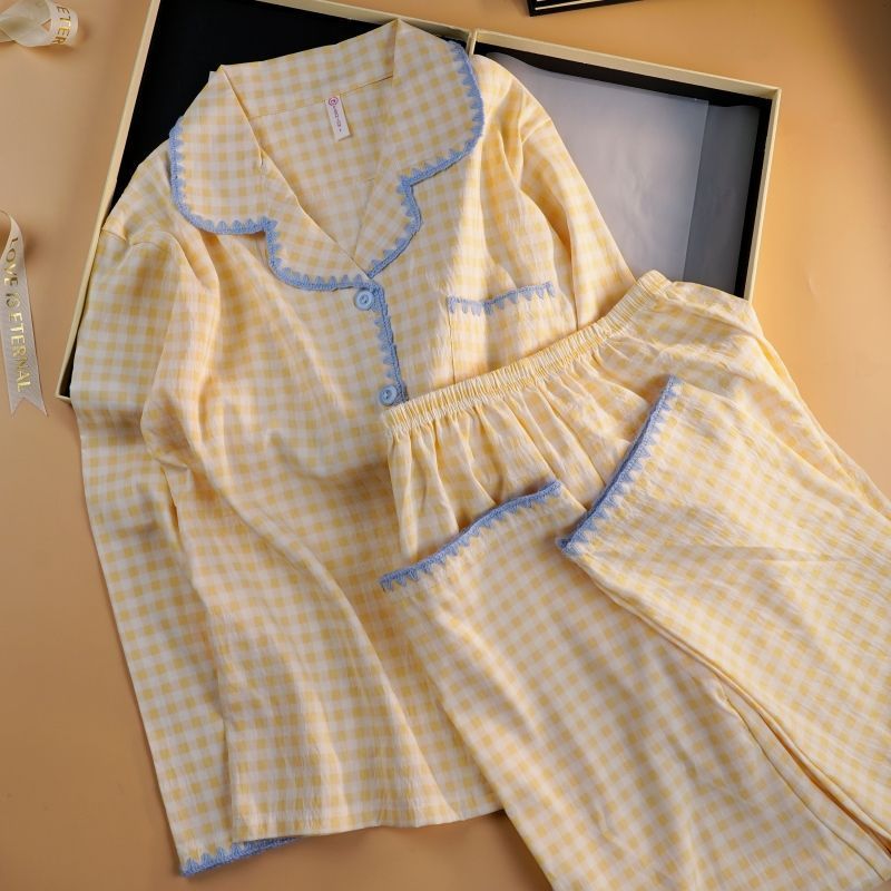 Al por mayor transfronterizo primavera y otoño dulce dibujos animados nubes de algodón pantalones de manga larga pijamas de niñas vestidos de hogar