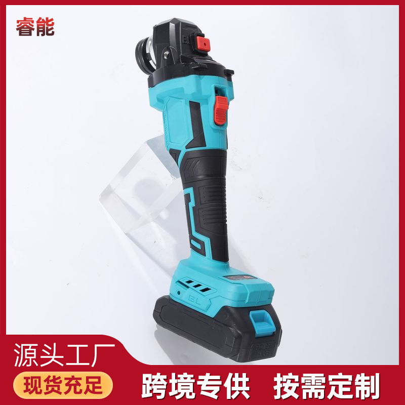 跨境厂家直销多功能锂电无刷角磨机小型便捷耐用家用打磨切割机