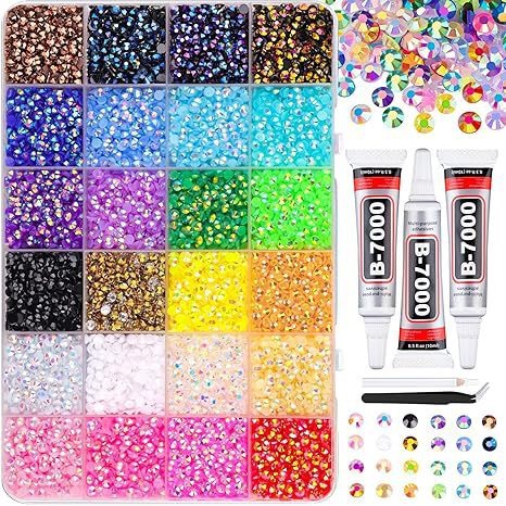 Cross-border popular 3mm mixed color AB color resin flat bottom…