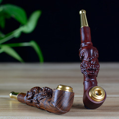 Zihuang Tan, Ya Bai, and Xuetan men's vintage pipe stems with reusable, washable filter cores—ideal for both coarse and fine tobacco, designed for portability.