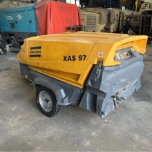 阿特拉斯空压机7公斤5.28立方管道吹扫二手可移动柴油螺杆空压机