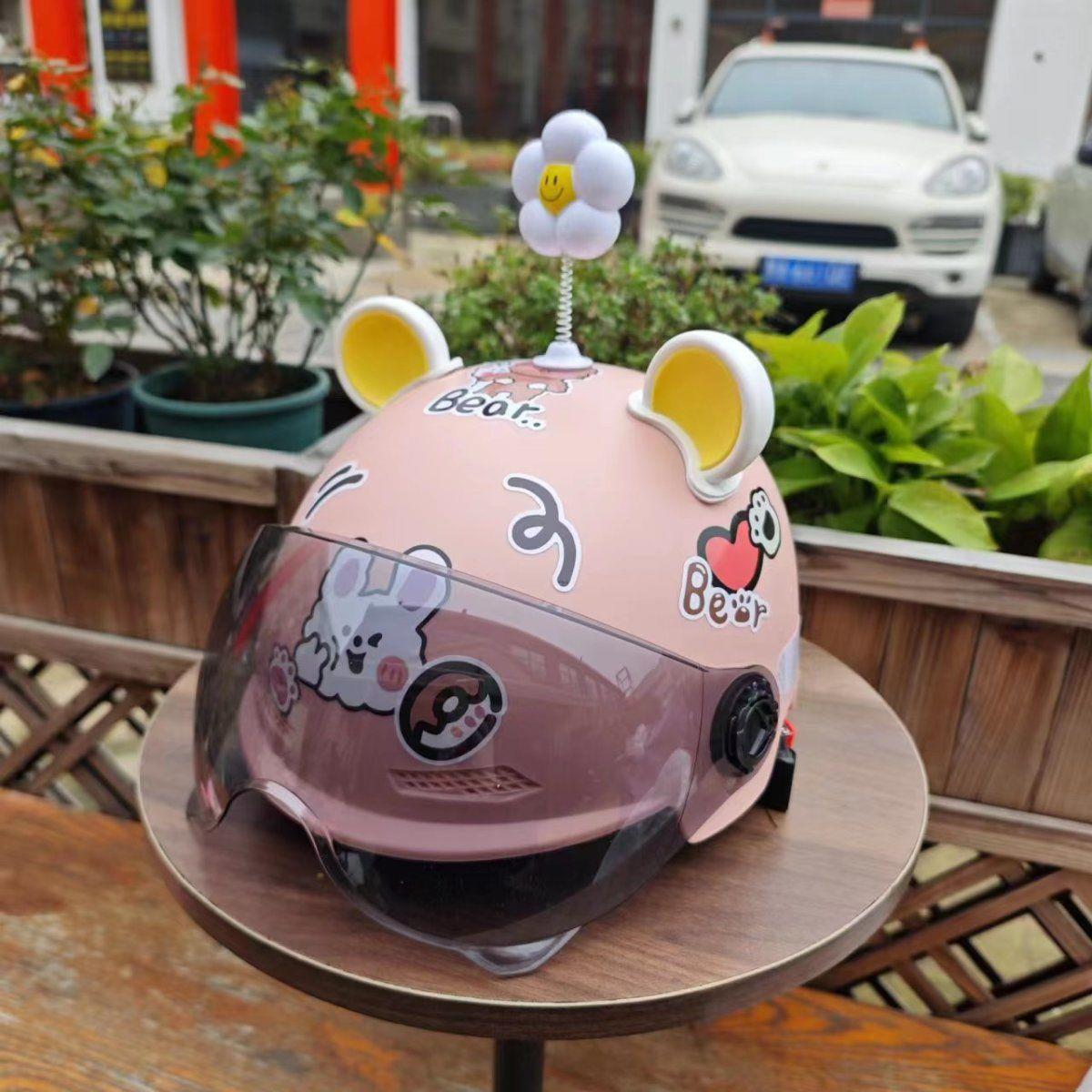 New national standard adult unbreakable electric motorcycle helmet for men and women, cute design, suitable for couples and best friends, with summer sun protection and breathable features
