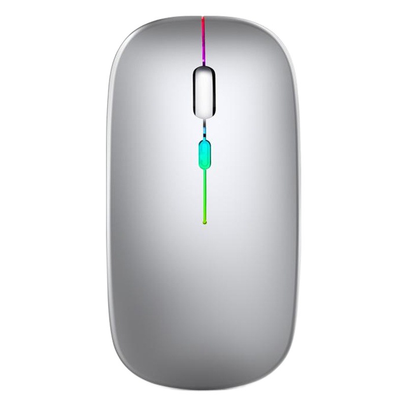 Ratón luminoso de carga inalámbrica 2,4g + Ratón de carga de modo dual Bluetooth ratón portátil de oficina silencioso en stock