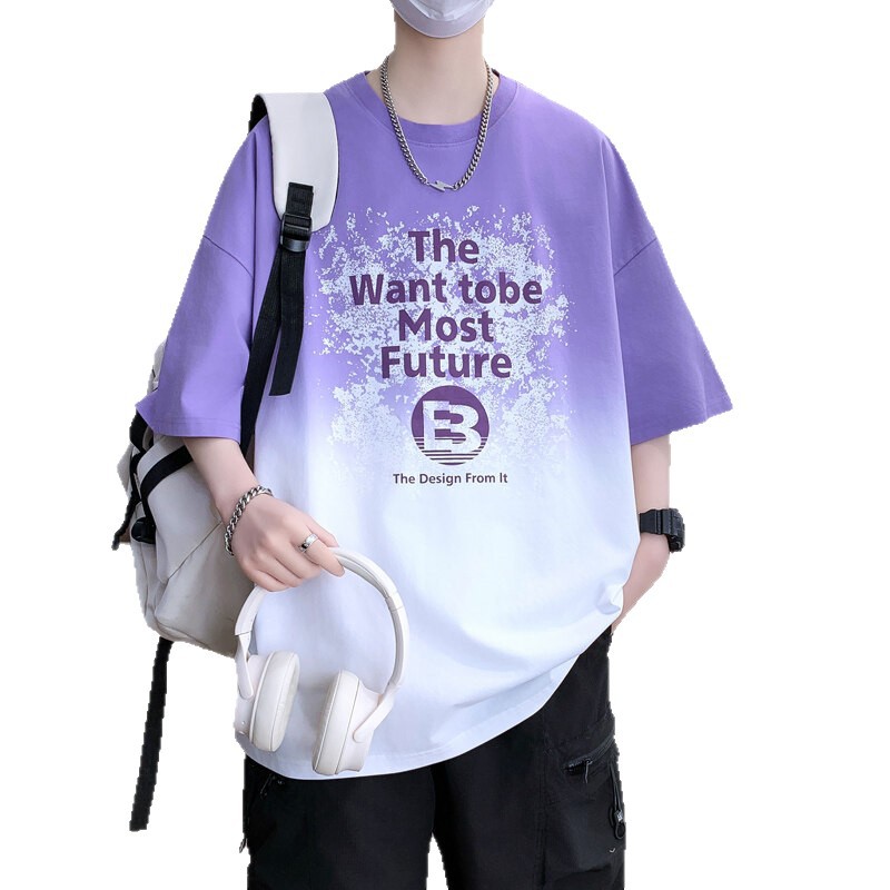 Teenage Cool Short-Sleeved T-Shirt Boys High School Junior High School Students Half-Sleeved Boys Big Children Summer Trendyy T-Shirt Tops