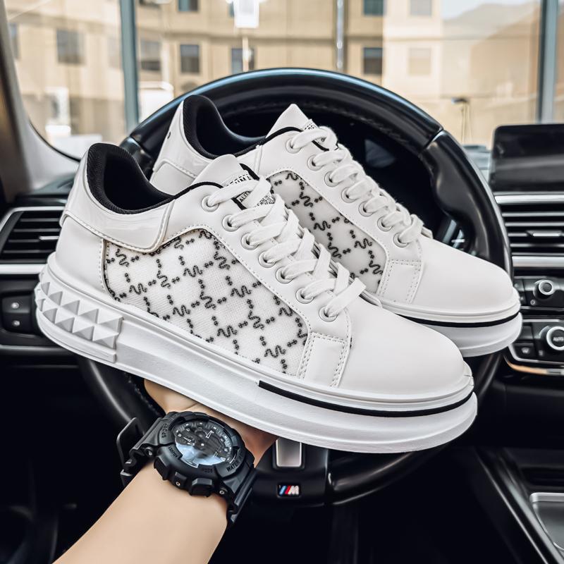 Zapatos de primavera y verano para hombres, zapatos de moda, zapatos de lona a cuadros de nicho, zapatos de punta grande deportivos de marea nacional de corte bajo para hombres