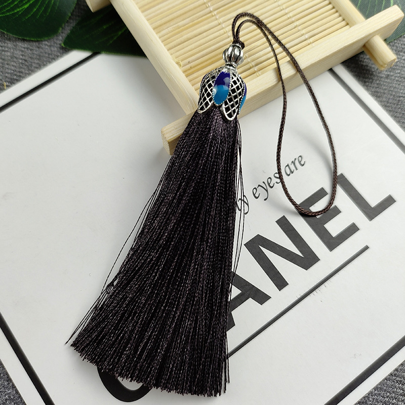 Nueva borla cloisonne corona borla colgante borla nudo chino coche colgante ventas directas de la fábrica