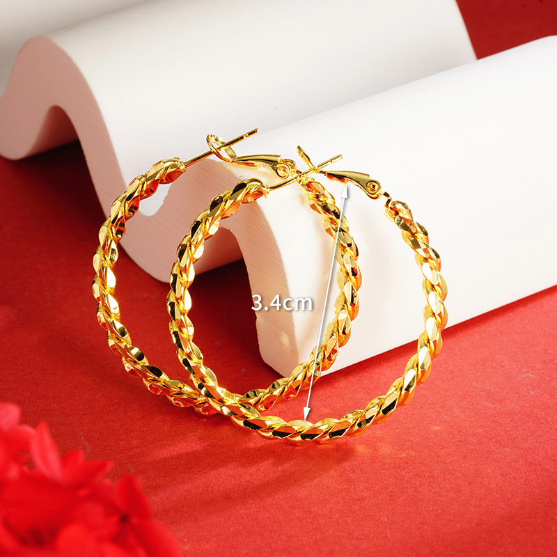 Productos calientes suministro de fábrica pendientes al por mayor Vietnam oro giro personalizado pendientes femeninos accesorios de estilo chino todo partido transmisión en vivo image 7