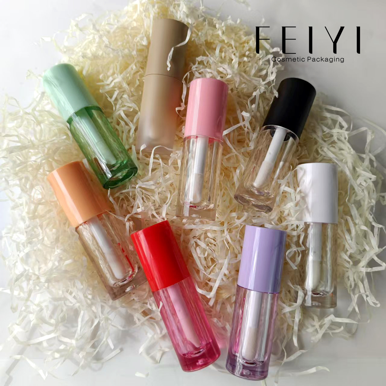 裸色圆形塑料遮瑕管 液体腮红管带毛刷 可换颜色 厂家供应M5367