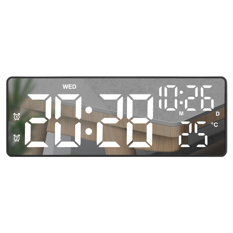 black shell mirror +white light