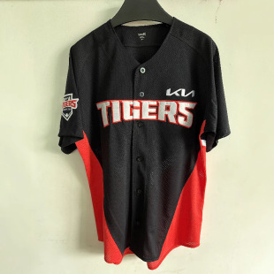 Korean Kia Baseball Uniform Chinese Factory Baseball Uniform Cardigan Short-Sleeved Korean Kia Baseball Uniform League Uniform