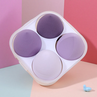 4 Pack Combination Macaron Beauty Egg Super Soft Easy to Eat Powder Girl Powder Fine Dry and Wet Dual-Use Student Makeup