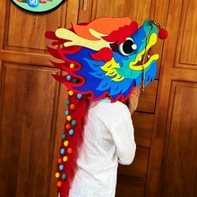 端午节手工diy儿童创意亲子制作装扮国潮舞龙头玩具幼儿园材料包