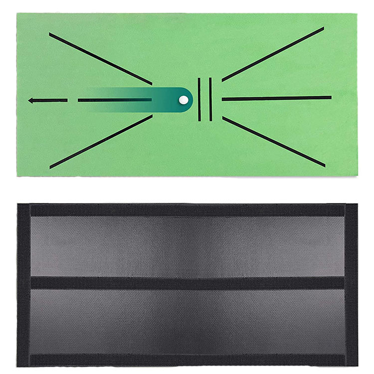 Venta caliente estera de golf de interior y al aire libre de golf práctica auxiliar de golf portátil impacto entrenamiento estera de paja
