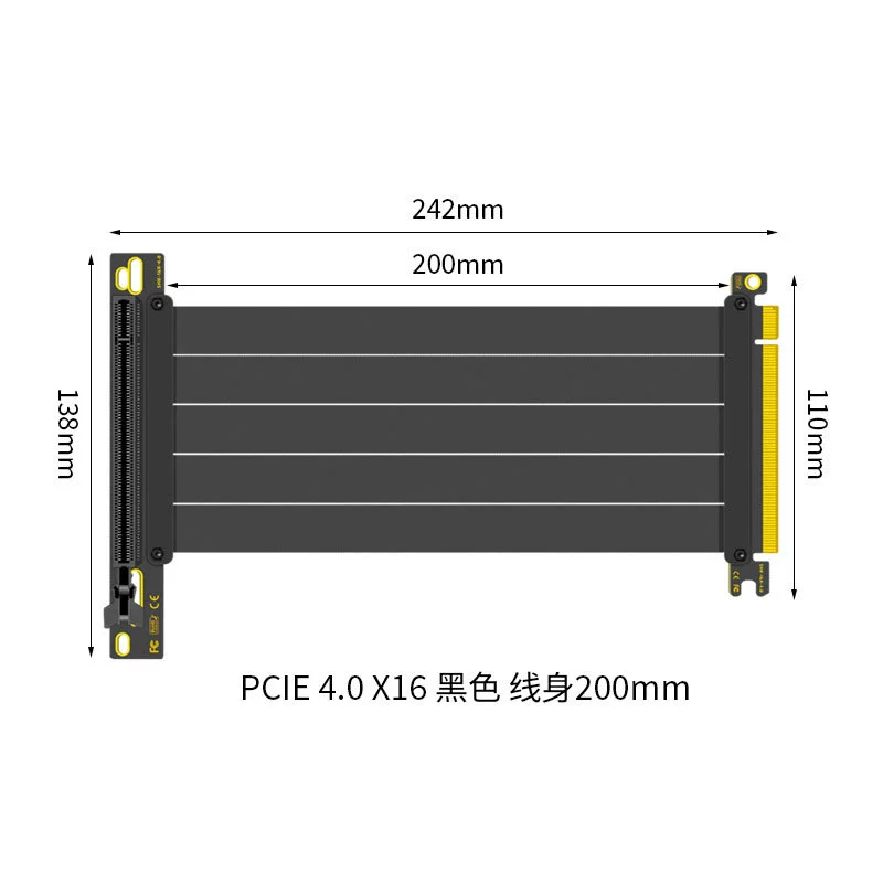 [PCI-E 3.0 4.0 16x видеокарта удлинитель 90 градусов переходник для быстрой передачи, стабильный]