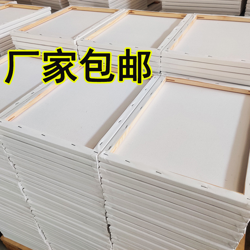 Manufacturer Wholesale Blank Pure Cotton Linen Oil Painting Frame Inner Frame Solid Wood Gouache Round Oil Painting Board DIY Acrylic Canvas