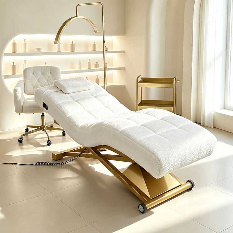 Cama de belleza eléctrica de alta gama transfronteriza, cama de pestañas de belleza spa, cama de masaje en forma de s, cama de bordado de belleza image 5