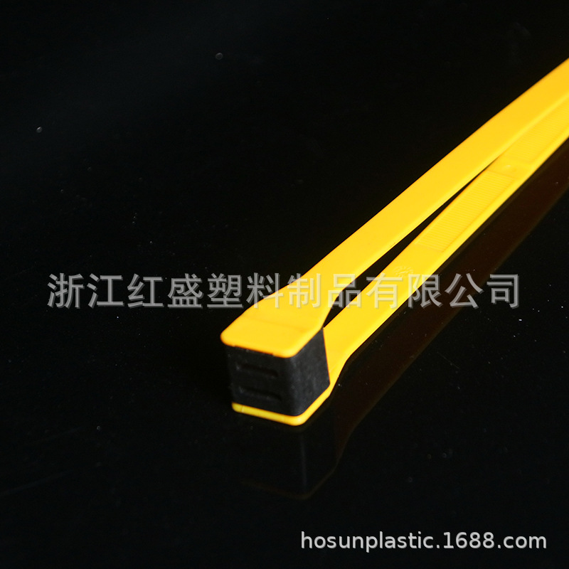 户外折叠塑料尼龙约束带双扣拉环手扣捆绑带一次性使用