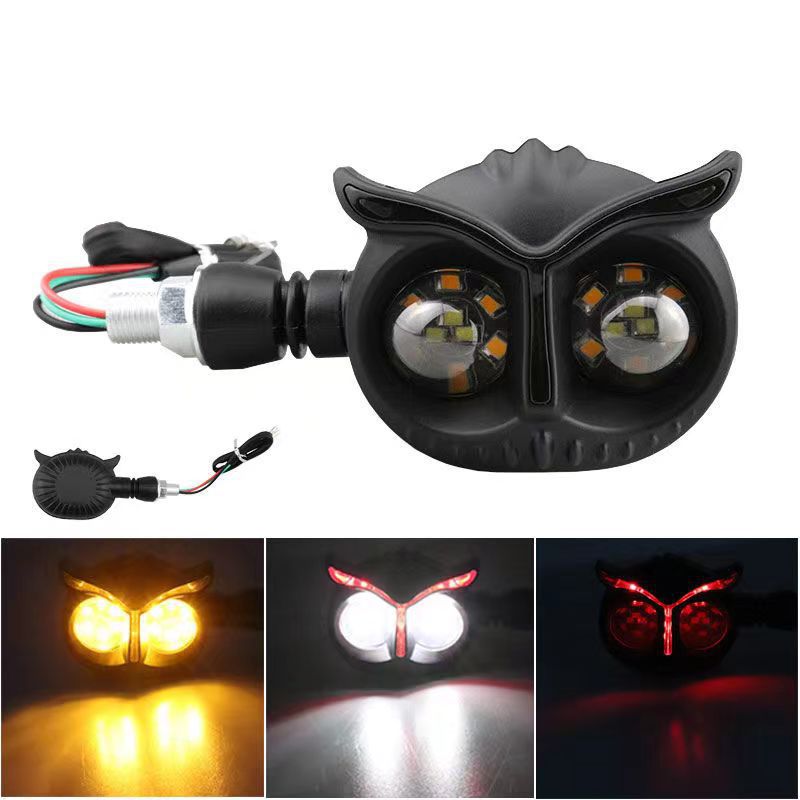 Lámpara de dirección de motocicleta Lámpara de advertencia Lámpara de señal 12v Accesorios de modificación LED Tricolor Turn Daylight