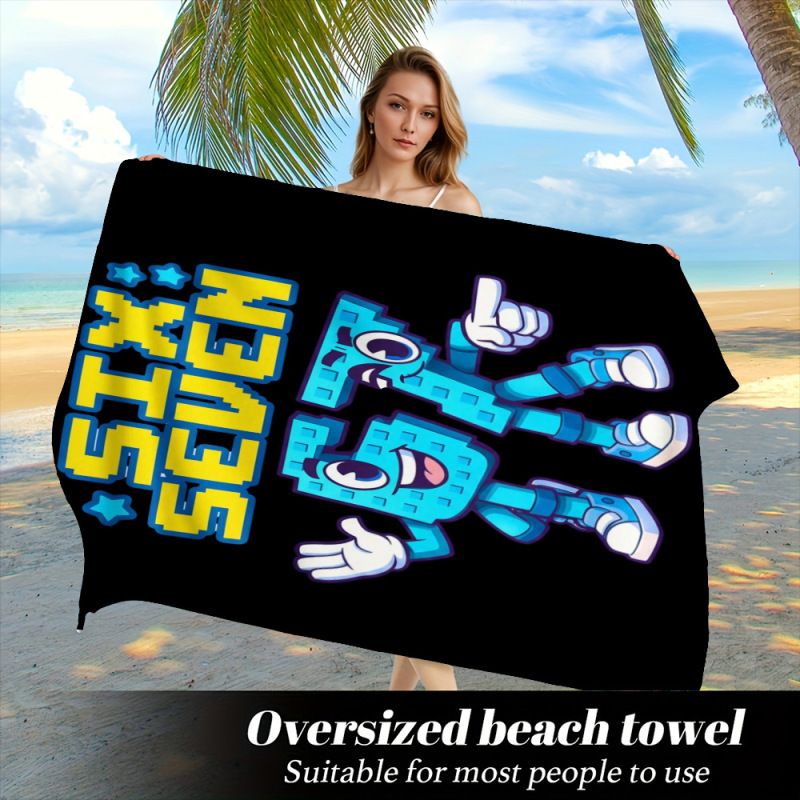 Cross-Border Children's Trendy Hot Trend 67 Printed Beach Towel Microfiber Six Seven Children's Bath Towel