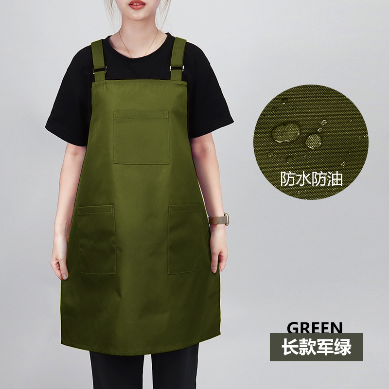 Impermeable y a prueba de aceite chaleco largo verde del ejército