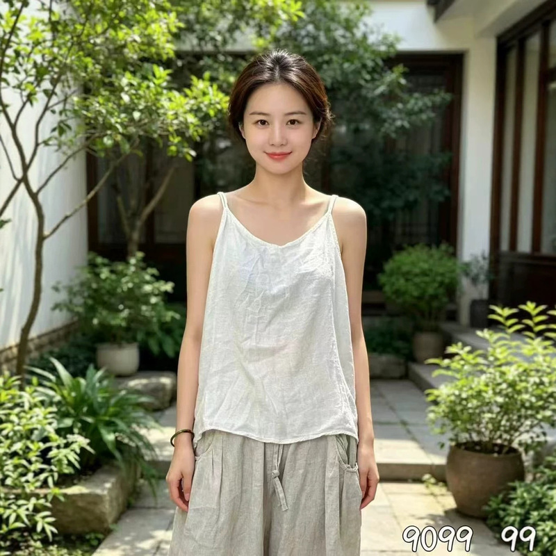 26 New Summer Linen Camisoles: Summer Old Money Style, Artistic, Lightweight, Breathable, Comfortable, Versatile Camisoles