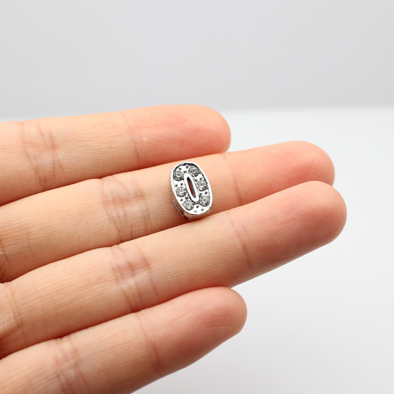 1 Piece 12mm Hole 6~9.9mm Alloy Number Pendant display picture 7