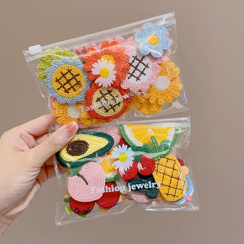 Niños lindos Velcro niñas flequillo pegatinas pelo roto artefacto bebé no hace daño pelo roto pegatinas de pelo horquilla tocado