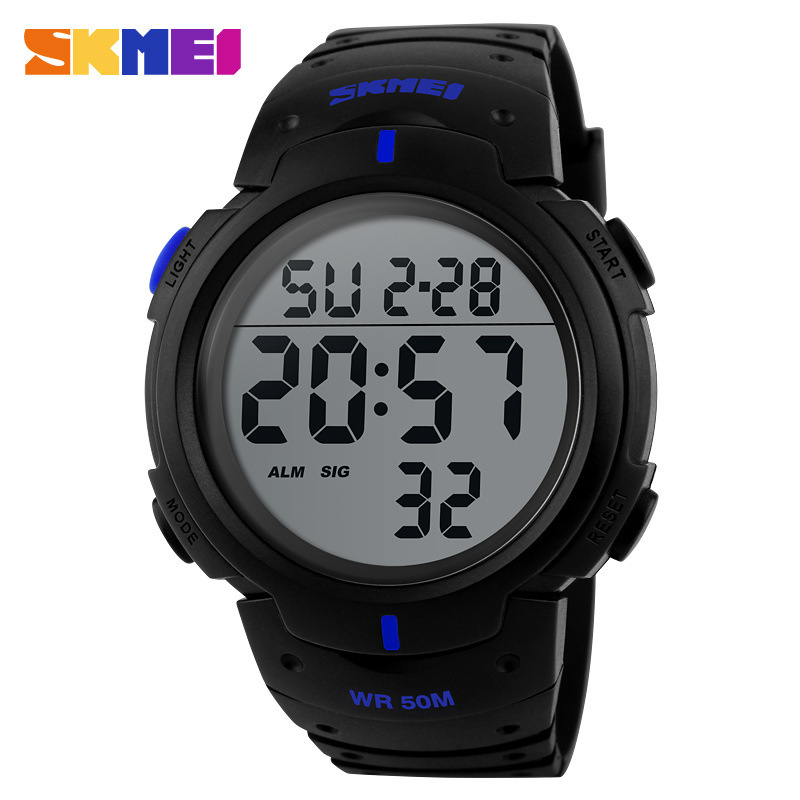 Skmei reloj deportivo electrónico de moda personalizado multifunción luminoso impermeable reloj electrónico al aire libre reloj de hombre de Estudiante
