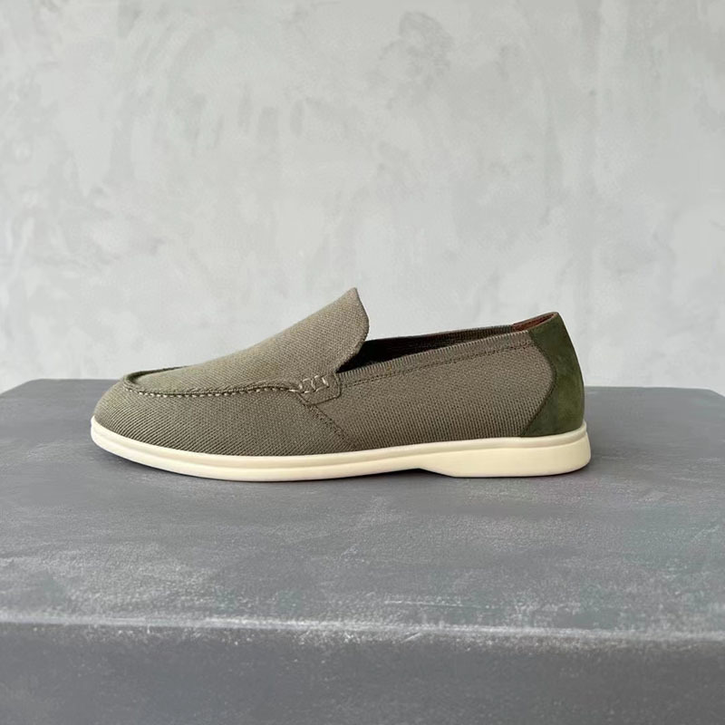 Men's Casual Wool Blend Loafers, Comfortable Slip-on Flat Shoes_voghion.com
